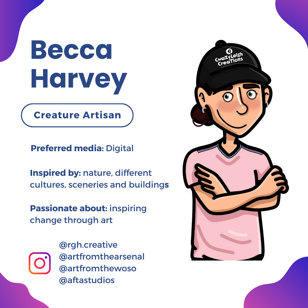 Behind the Huff - More about the brilliant illustrator of the CwaZyHog characters - Becca Harvey