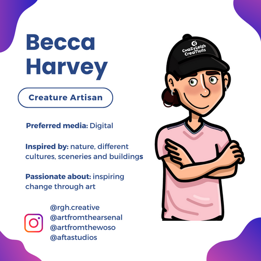 Behind the Huff - More about the brilliant illustrator of the CwaZyHog characters - Becca Harvey