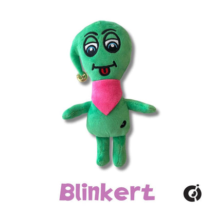 CwaZyBean Alien Blinkert plush toy – quirky collectible and playful kids’ gift by CwaZyLeigh Creations.