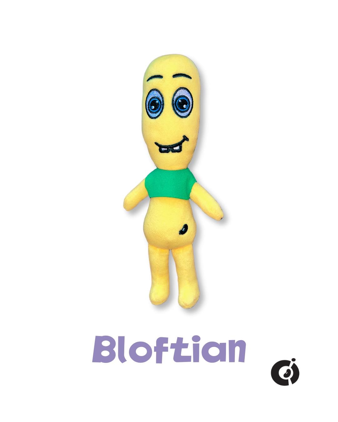 CwaZyBean Alien The Jester plush toy – quirky collectible, playful yellow dancing character by CwaZyLeigh Creations